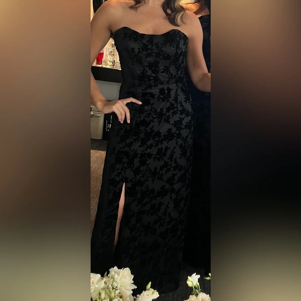 Revelry Mona Floral Burnout Velvet Dress - Picture 1 of 5